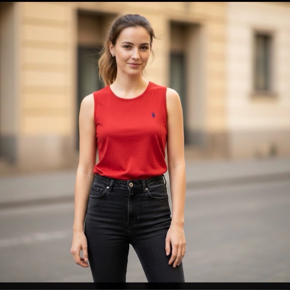 Ralph Lauren Vibrant Red Tank Top